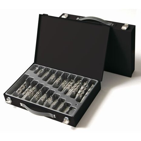 Labor metaalborenset 170-delig | 1.0 mm t/m 10.0 mm per halve mm oplopend | stevige metalen kist Labor metaalborenset 170-delig | 1.0 mm t/m 10.0 mm per halve mm oplopend | stevige metalen kist