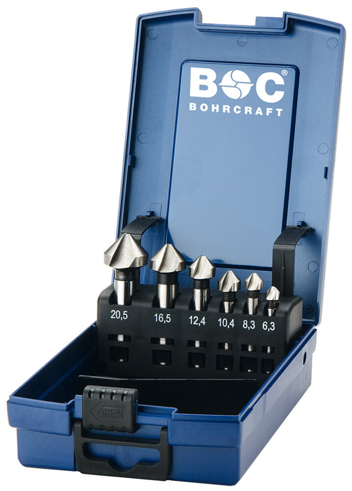 Bohrcraft Bohrcraft HSS-G verzinkborenset 90 graden DIN 335C 6.3-20.5 mm Bohrcraft Bohrcraft HSS-G verzinkborenset 90 graden DIN 335C 6.3-20.5 mm