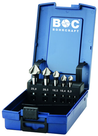 Bohrcraft Bohrcraft HSS-G verzinkborenset 90 graden DIN 335C 6.3-25.0 mm Bohrcraft Bohrcraft HSS-G verzinkborenset 90 graden DIN 335C 6.3-25.0 mm