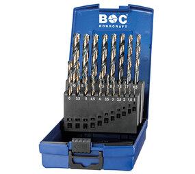Bohrcraft HSS-G Turbo Step spiraalborenset DIN 338 1-13 mm 25-delig Bohrcraft HSS-G Turbo Step spiraalborenset DIN 338 1-13 mm 25-delig