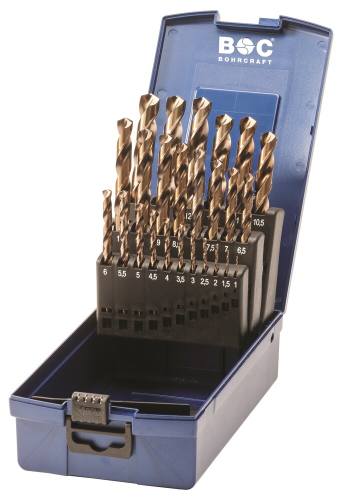 Bohrcraft Bohrcraft HSS-E Co5 spiraalborenset DIN 338 1-13 mm 25-delig Bohrcraft Bohrcraft HSS-E Co5 spiraalborenset DIN 338 1-13 mm 25-delig