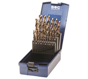 Bohrcraft HSS-E Co5 spiraalborenset DIN 338 1-13 mm 25-delig Bohrcraft HSS-E Co5 spiraalborenset DIN 338 1-13 mm 25-delig