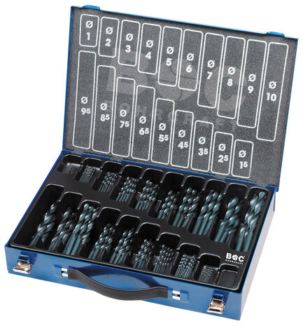 Bohrcraft Bohrcraft HSS-G spiraalborenset DIN 338 1-10 mm 170-delig