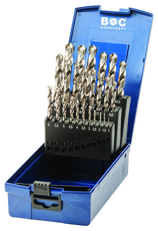Bohrcraft Bohrcraft HSS-G spiraalborenset DIN 338 1-13 mm 25-delig Bohrcraft Bohrcraft HSS-G spiraalborenset DIN 338 1-13 mm 25-delig