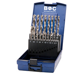 Bohrcraft HSS-G spiraalborenset DIN 338 1-10 mm 19-delig Bohrcraft HSS-G spiraalborenset DIN 338 1-10 mm 19-delig