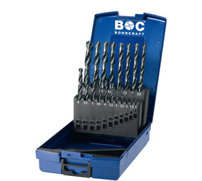 Bohrcraft HSS-R spiraalborenset DIN 338 1-10 mm 19-delig Bohrcraft HSS-R spiraalborenset DIN 338 1-10 mm 19-delig