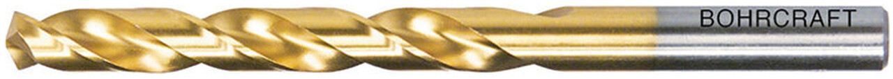Bohrcraft Bohrcraft metaalboor HSS-G TiN DIN 338 geslepen vanaf 10.2 mm t/m 13.0 mm per 5 stuks verpakt Bohrcraft Bohrcraft metaalboor HSS-G TiN DIN 338 geslepen vanaf 10.2 mm t/m 13.0 mm per 5 stuks verpakt