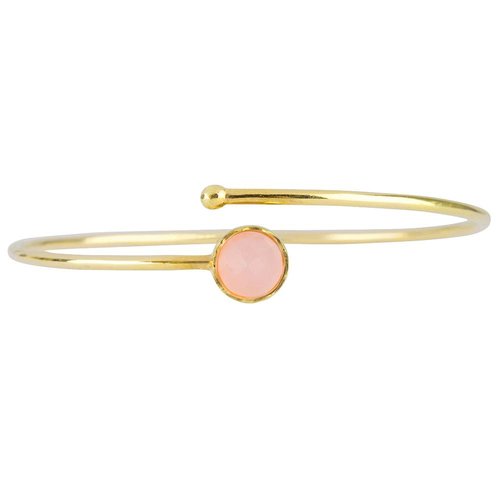 Marissa Eykenloof Gouden armband met Rozekwarts kinderen Marissa Eykenloof Gouden armband met Rozekwarts kinderen