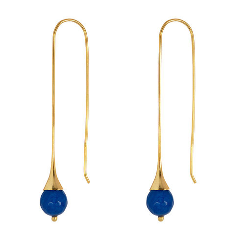 Marissa Eykenloof Gouden oorbel met Blauwe Aventurijn Marissa Eykenloof Gouden oorbel met Blauwe Aventurijn