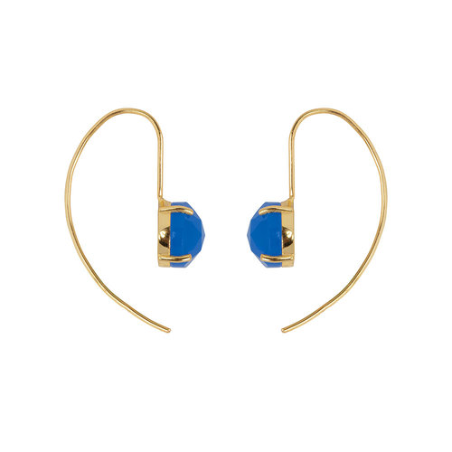 Marissa Eykenloof Gold earring with Blue chalcedony Marissa Eykenloof Gold earring with Blue chalcedony