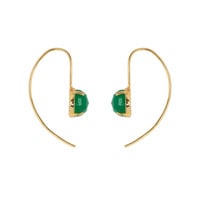 Gold earring with Green Aventurine