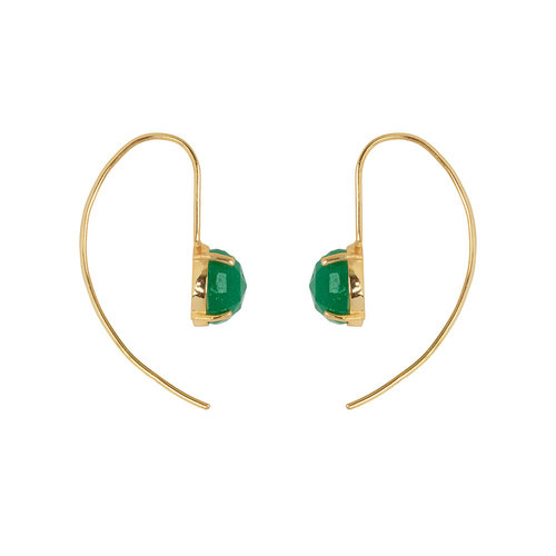 Marissa Eykenloof Gold earring with Green Aventurine Marissa Eykenloof Gold earring with Green Aventurine