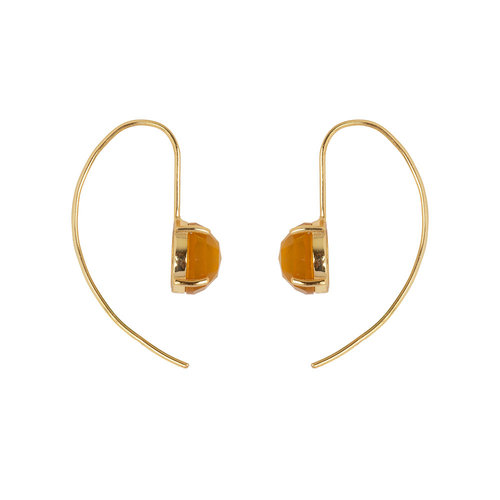 Marissa Eykenloof Gold earring with Yellow chalcedony Marissa Eykenloof Gold earring with Yellow chalcedony