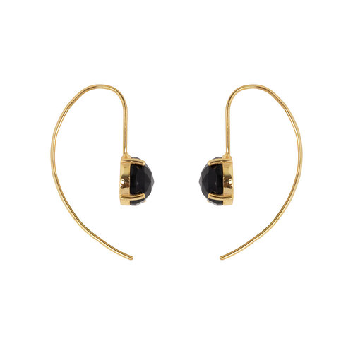 Marissa Eykenloof Gouden oorbel met Zwarte Onyx Marissa Eykenloof Gouden oorbel met Zwarte Onyx