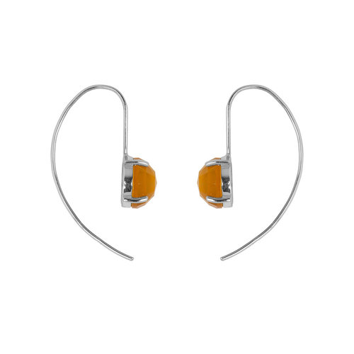 Marissa Eykenloof Silver earring with Yellow chalcedony Marissa Eykenloof Silver earring with Yellow chalcedony