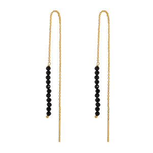 Marissa Eykenloof Gold earring black onyx beads