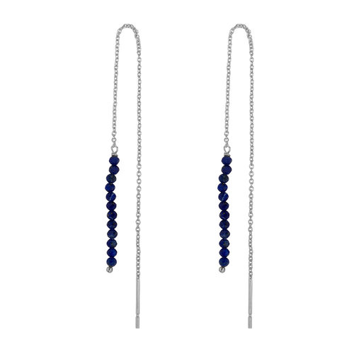 Marissa Eykenloof Silver earring Lapis lazuli beads Marissa Eykenloof Silver earring Lapis lazuli beads