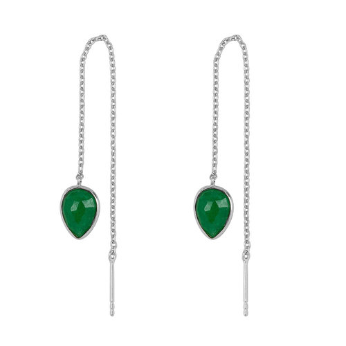 Marissa Eykenloof Silver earring with Green Aventurine Marissa Eykenloof Silver earring with Green Aventurine
