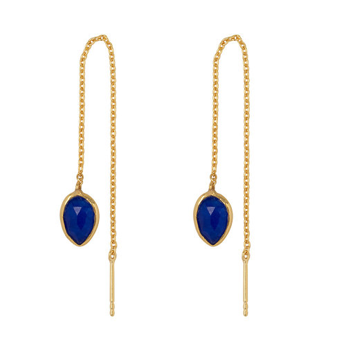 Marissa Eykenloof Gold earring with Blue Aventurine Marissa Eykenloof Gold earring with Blue Aventurine