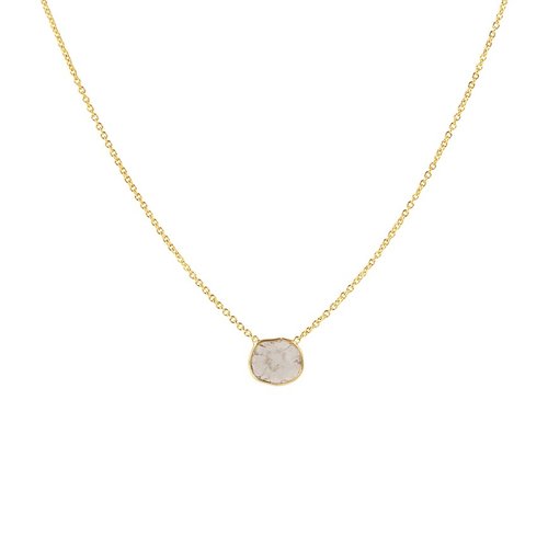 Marissa Eykenloof 14ct Gold necklace with sliced diamond Marissa Eykenloof 14ct Gold necklace with sliced diamond