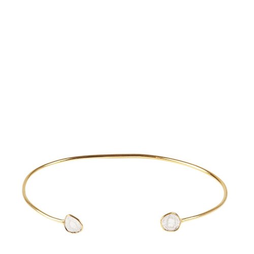 Marissa Eykenloof 14ct Gold bangle with sliced diamond Marissa Eykenloof 14ct Gold bangle with sliced diamond