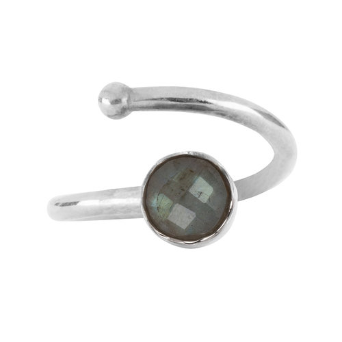 Marissa Eykenloof Silver ring Labradorite kids Marissa Eykenloof Silver ring Labradorite kids