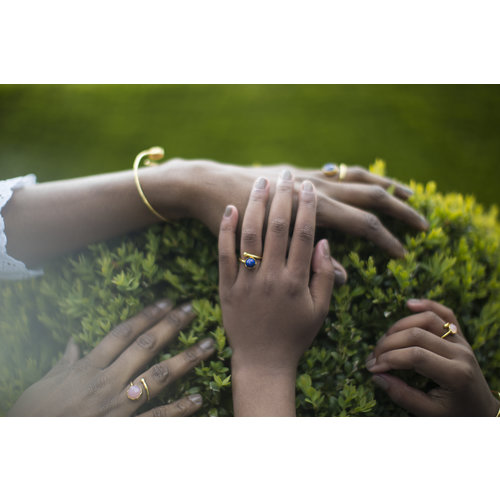 Marissa Eykenloof Gouden ring met Lapis Lazuli voor kinderen