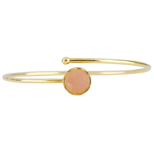 Marissa Eykenloof Gouden armband met Rozenkwarts Marissa Eykenloof Gouden armband met Rozenkwarts