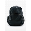 Black leather backpack