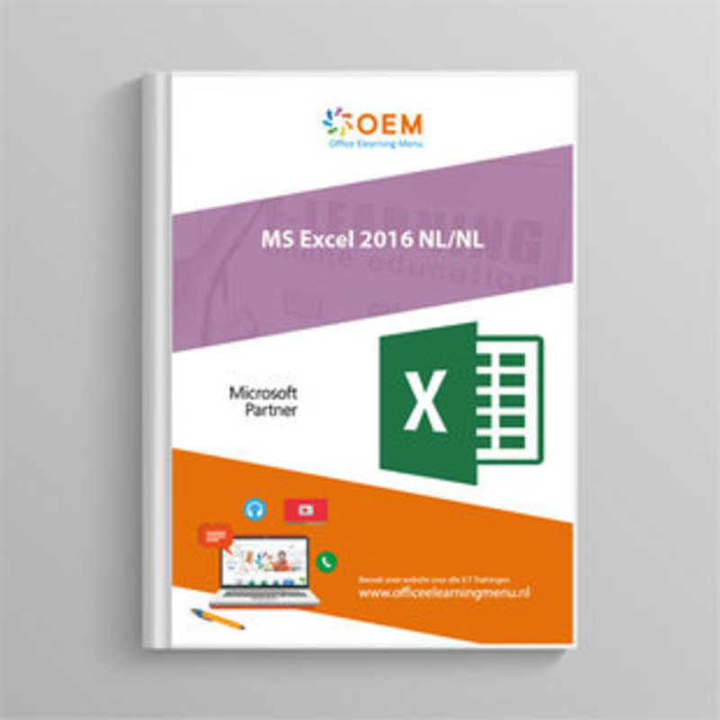 Excel 2016 Cursus Basis Gevorderd Expert E-Learning + Boek