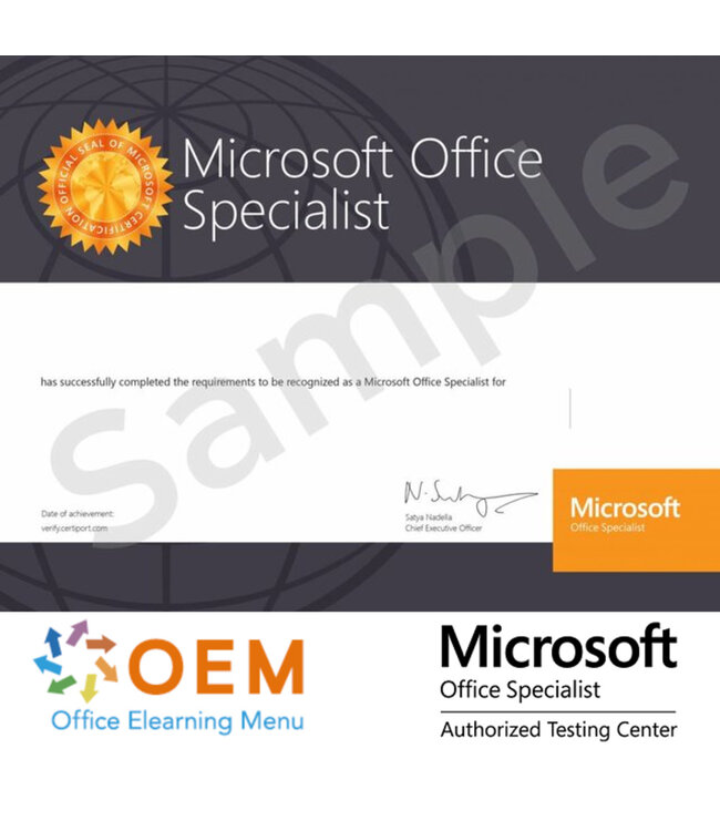 Microsoft MO-201 Microsoft Excel 2019 Expert Examen Certificeringspakket
