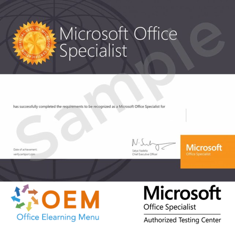 MOS Exam MO-100 Microsoft Word 2019 Associate