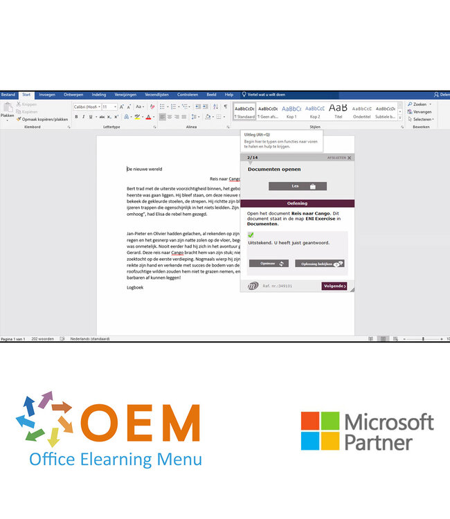 Microsoft Word 365 Basis E-Learning + Online boek