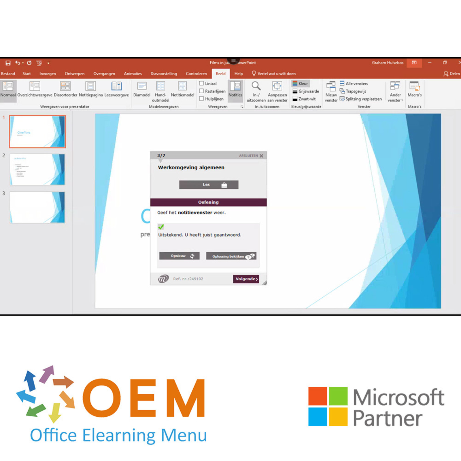 Microsoft PowerPoint PowerPoint 2019 Cursus Gevorderd Expert E-Learning