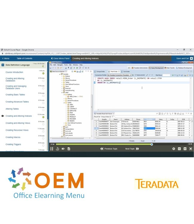 Teradata Teradata SQL Training