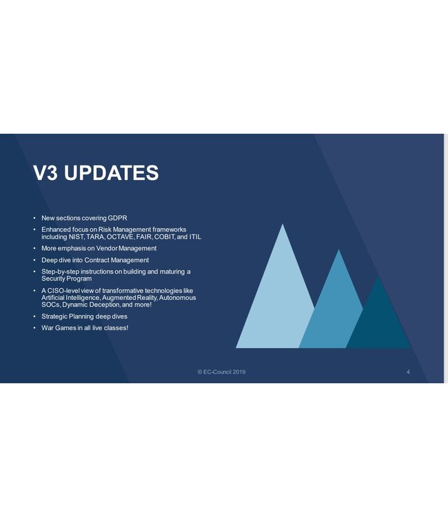 EC-Council Certified Chief Information Security Officer CCISO v3