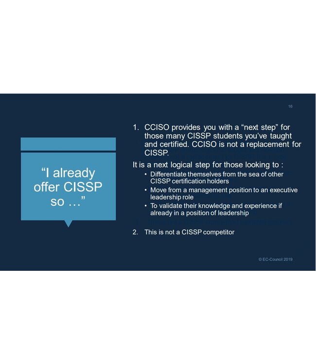 EC-Council Certified Chief Information Security Officer CCISO v3