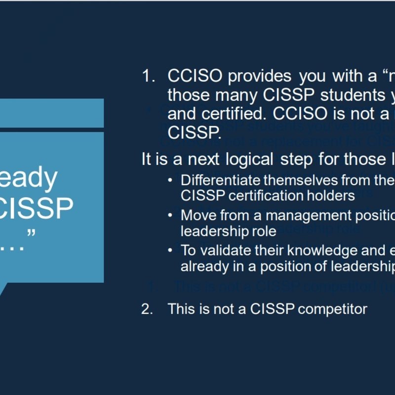 Certified Chief Information Security Officer CCISO v3