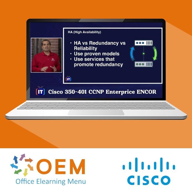 Cisco 350-401: Implementing Cisco Enterprise Network Core Technologies (ENCOR)	 Training