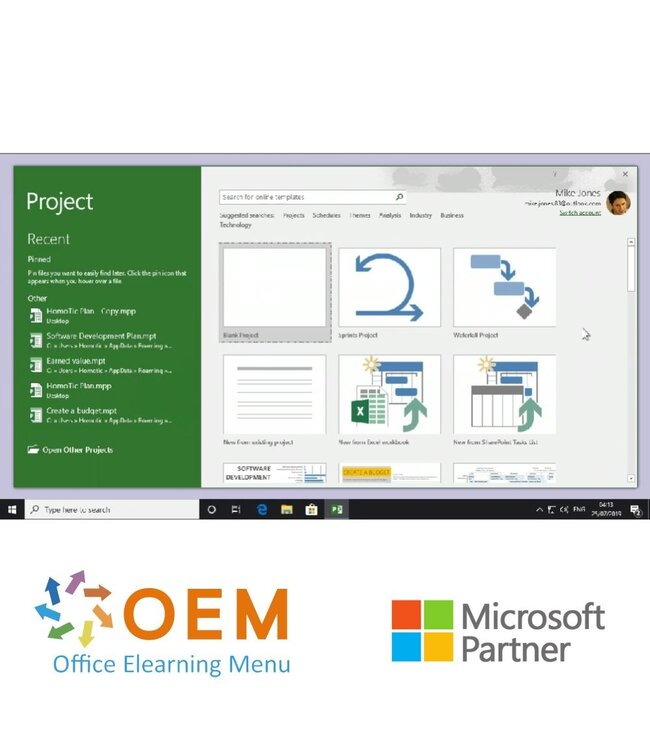 Microsoft Project 2019 Course E-Learning