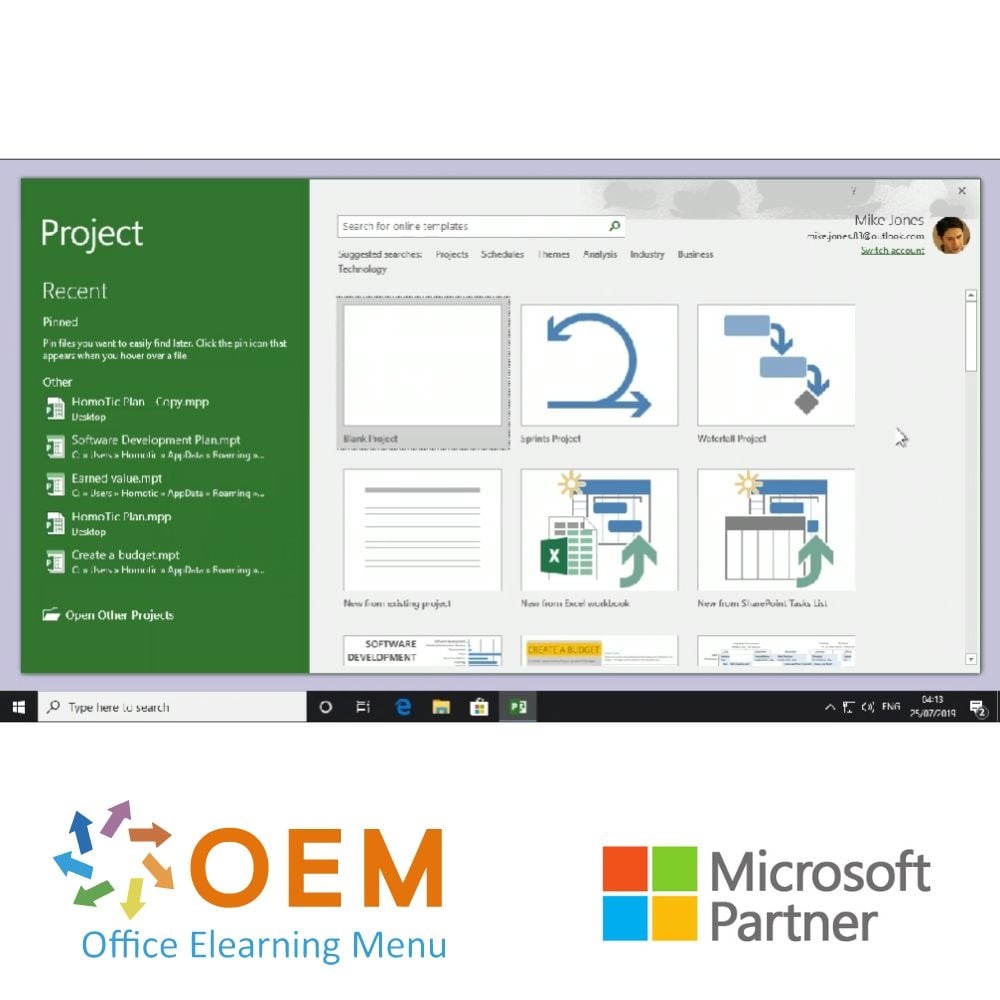 Project 2019 Cursus Basis Gevorderd ELearning OEM ICT Trainingen