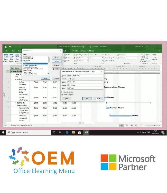 Microsoft Project 2019 Course E-Learning