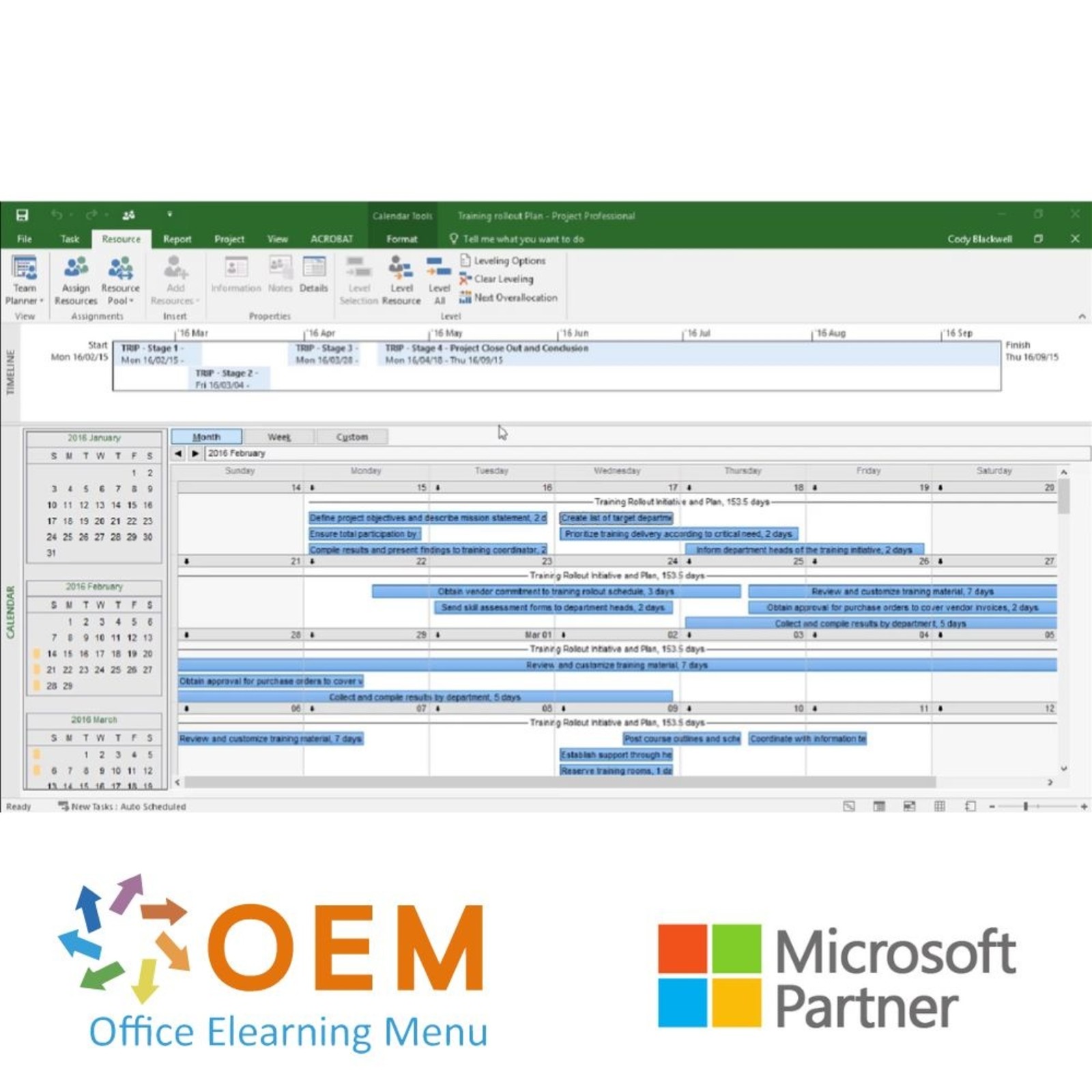 Microsoft Project Project 2016 Cursus Gevorderd E-Learning