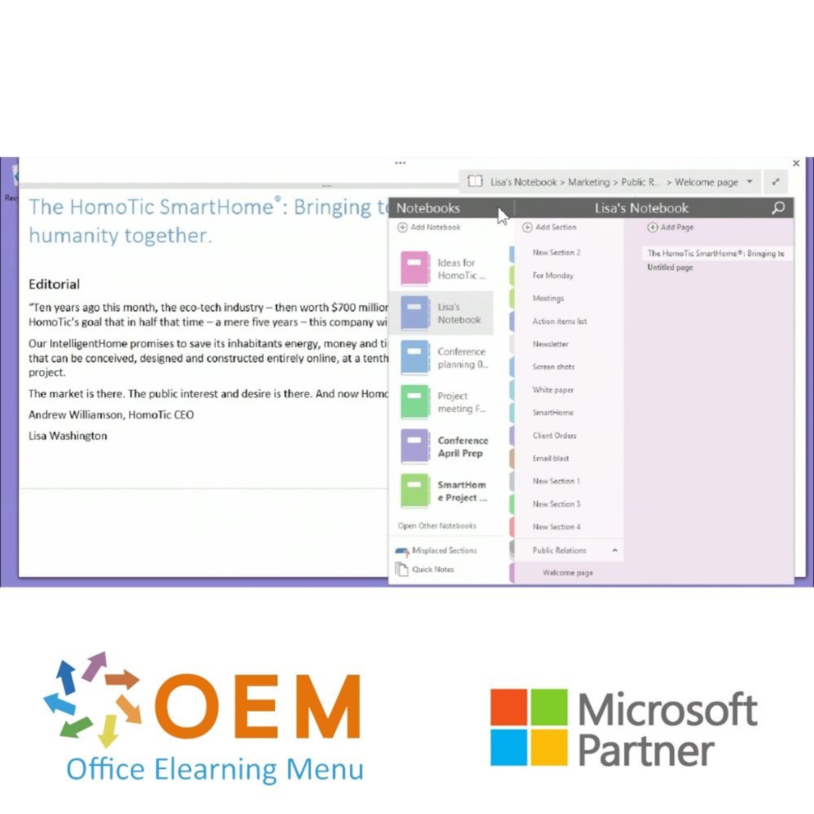 Microsoft OneNote OneNote 2016 Course E-Learning