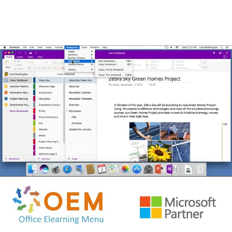 Microsoft OneNote 2016 Course for Mac E-Learning