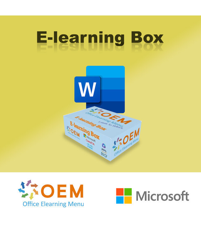 Microsoft E-learning Box Microsoft Word 365 Cursus
