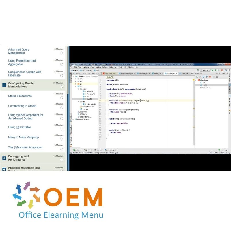 Java Hibernate with Oracle 12c Training