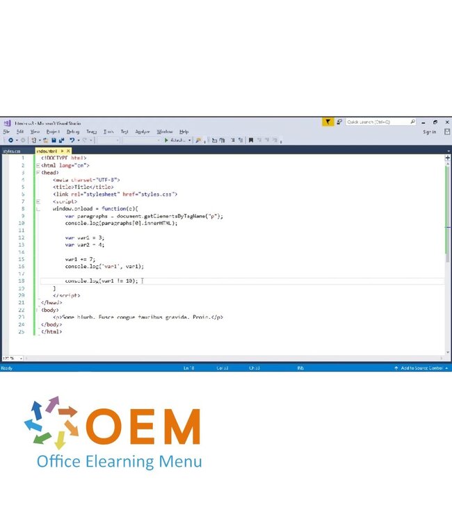 OEM Web development with HTML5 and CSS3 Training