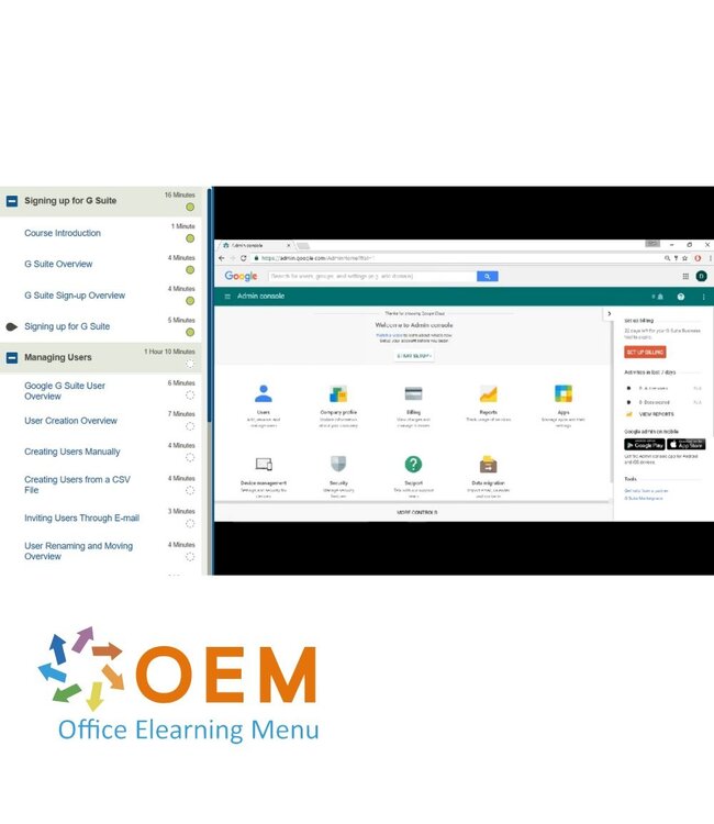 Google Google G Suite Administrator Cursus E-Learning
