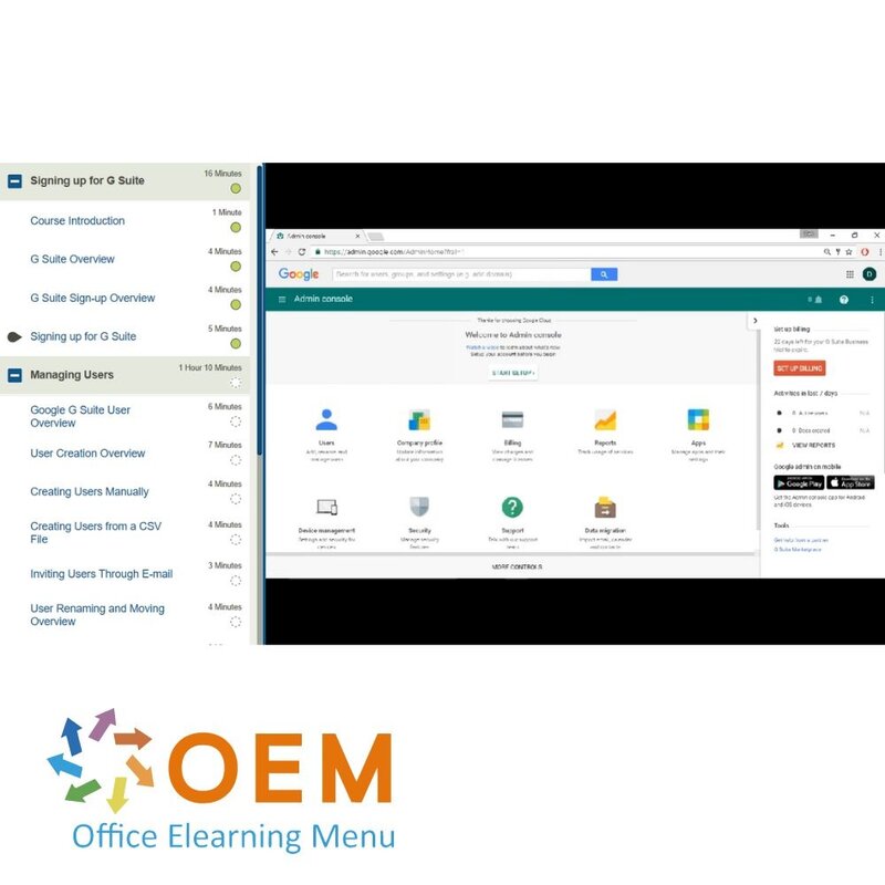 Google G Suite Administrator Course E-Learning